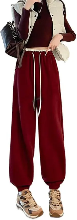Sports Pants for Women Autumn Winter Loose Cuffed Harem Pants Casual Loose Sweatpants