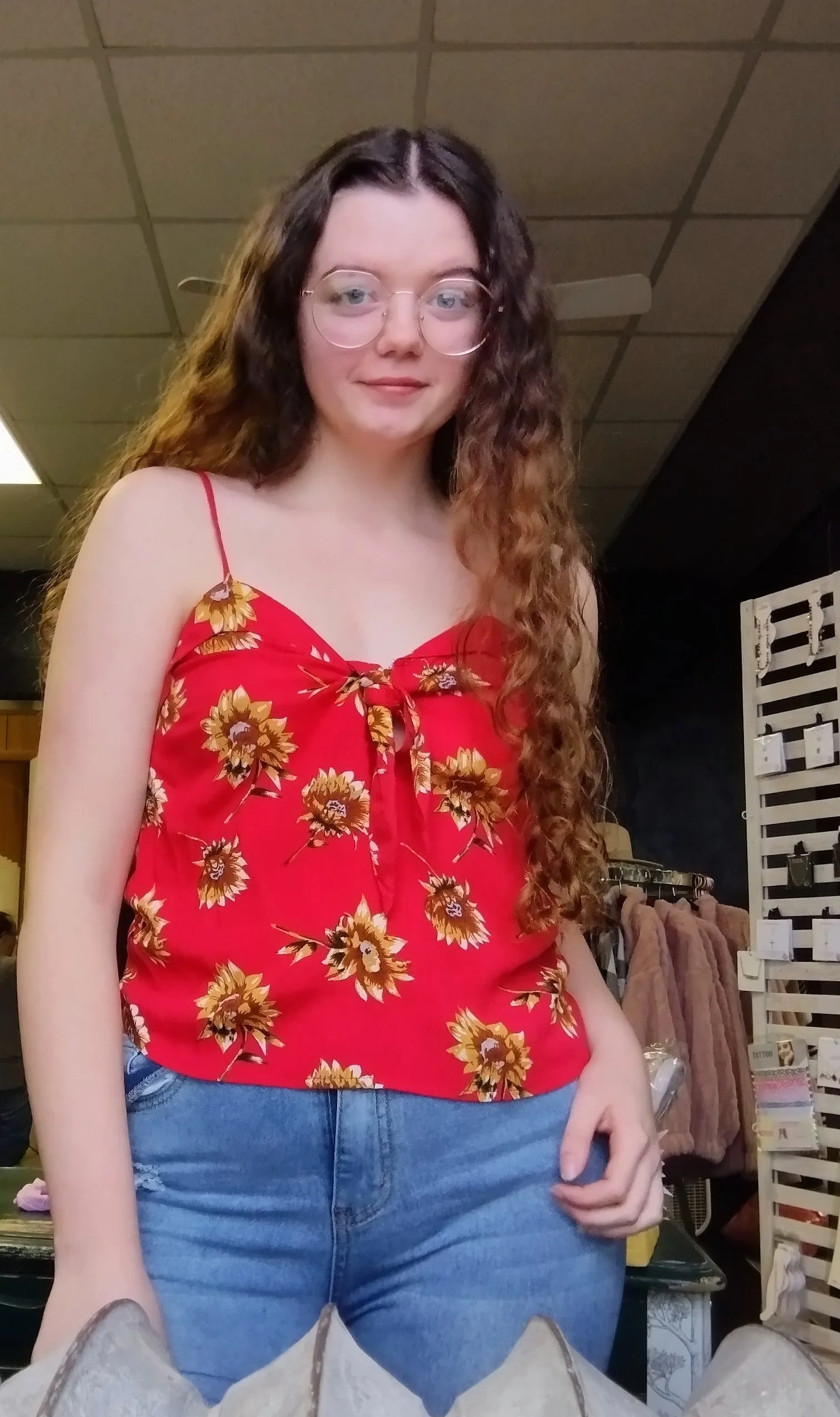 Sunflower Tank Red