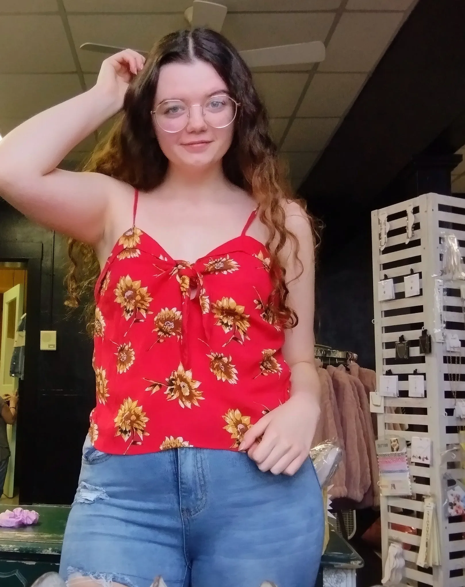 Sunflower Tank Red