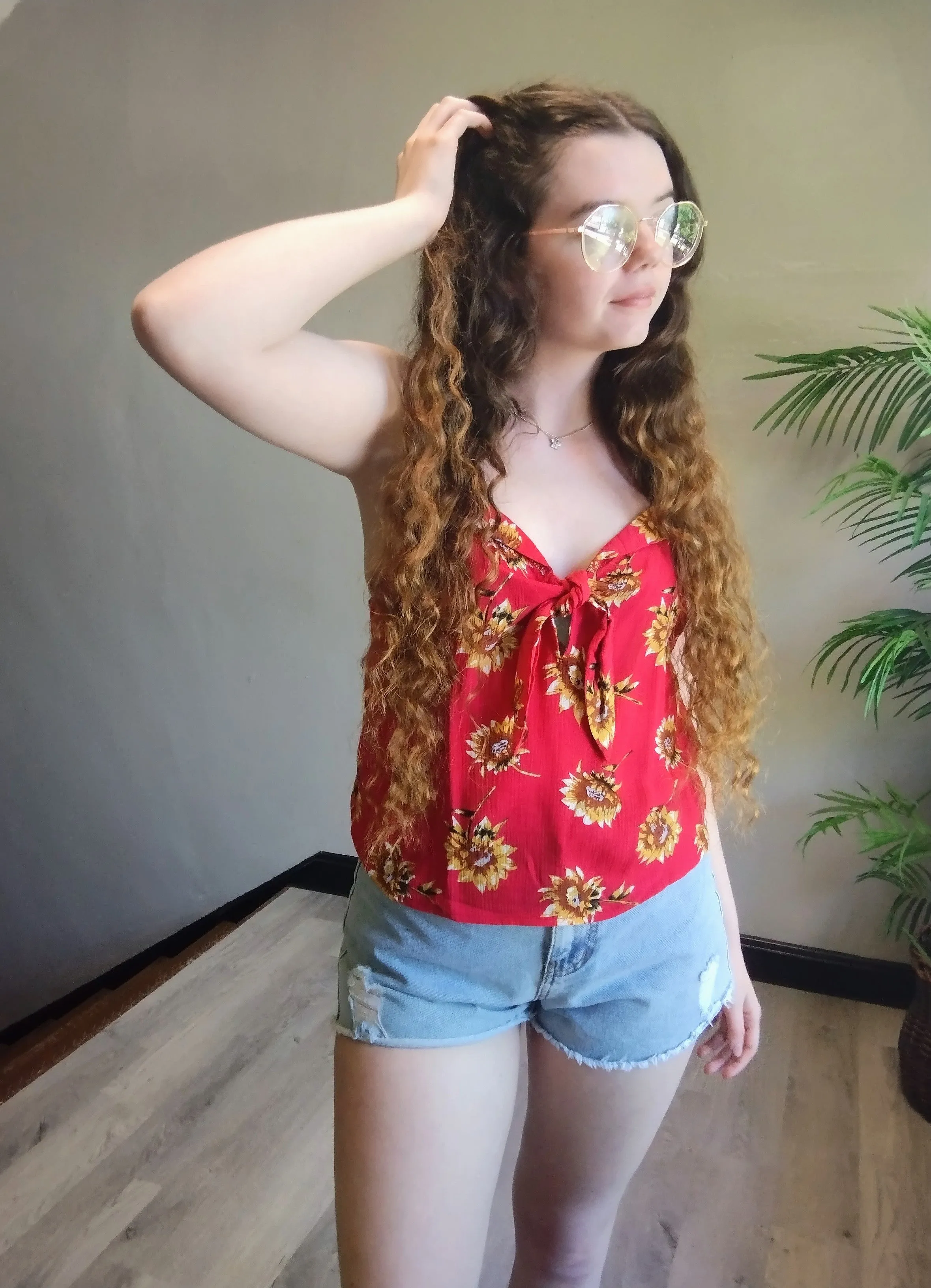 Sunflower Tank Red
