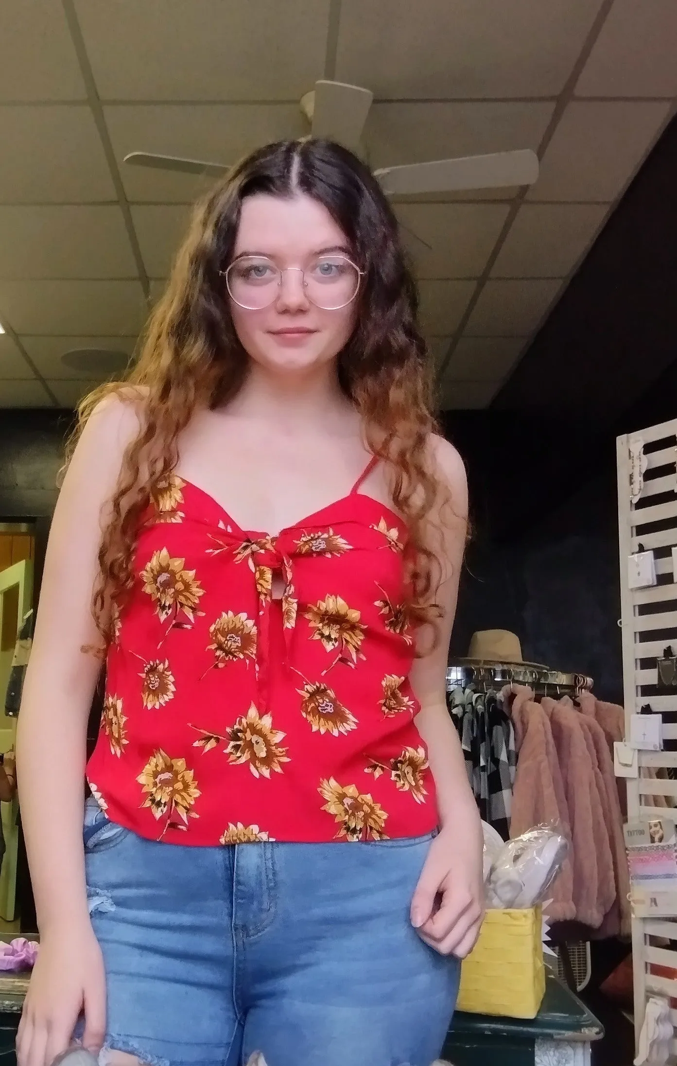 Sunflower Tank Red