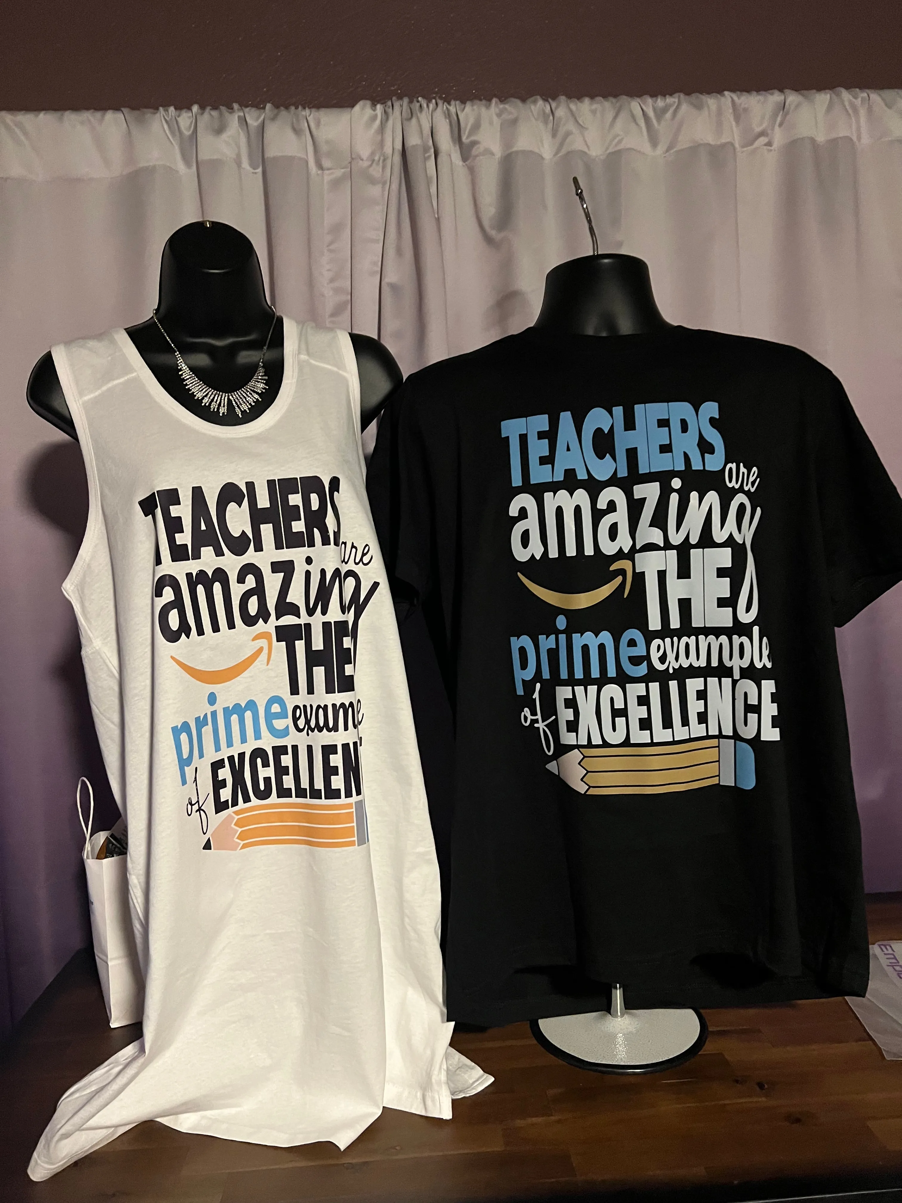 T-shirt and T-Shirt dress with Amazing Teacher Graphic Design