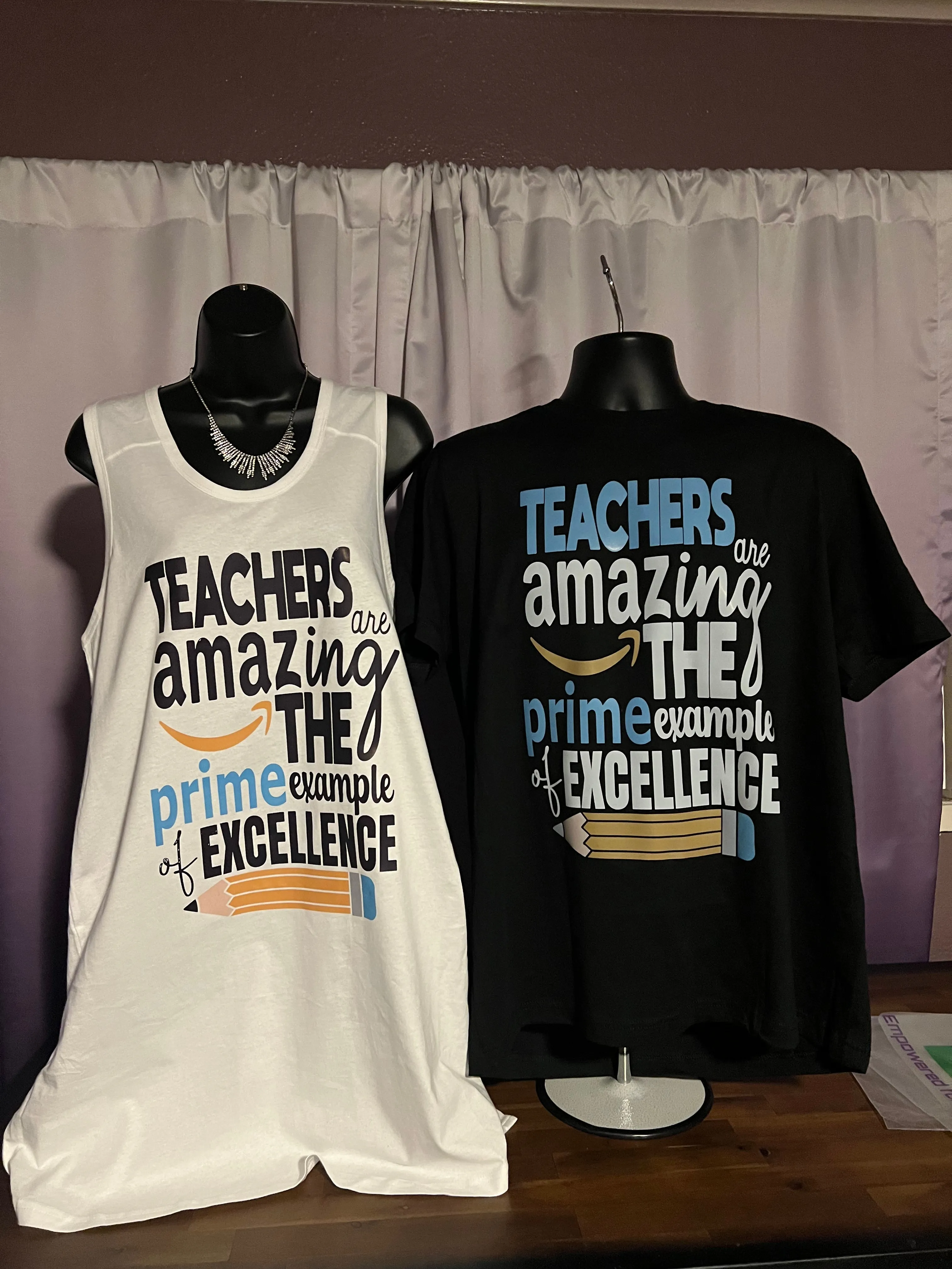 T-shirt and T-Shirt dress with Amazing Teacher Graphic Design