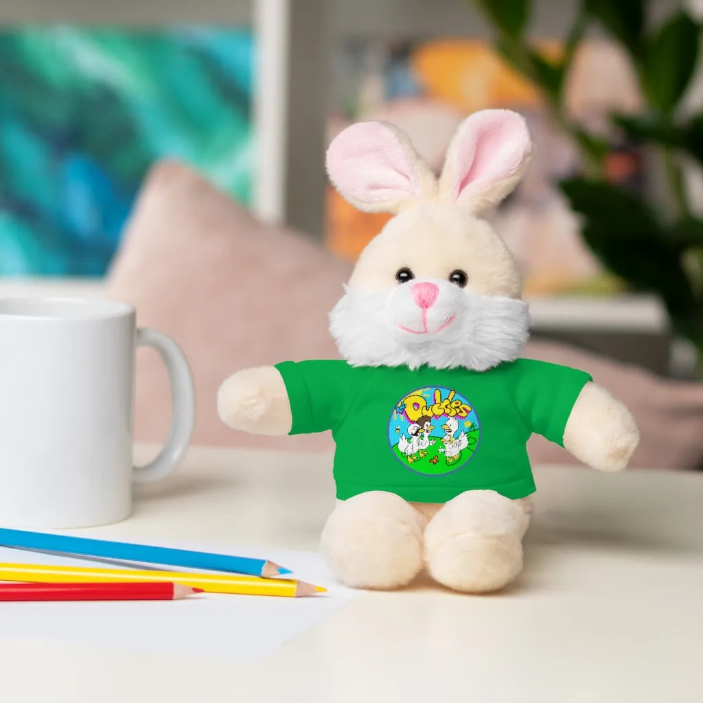 The Duckles™ Merch-Wearing Stuffed Animals with Tee