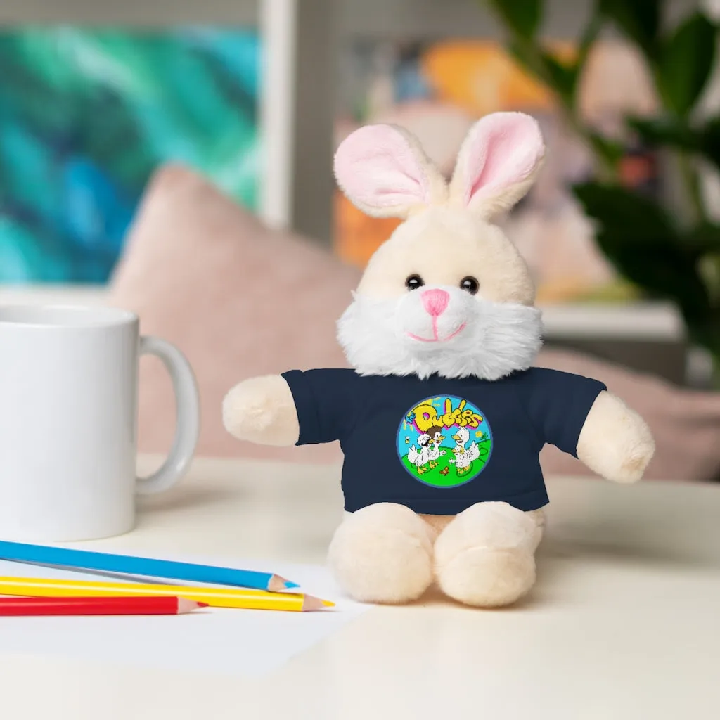 The Duckles™ Merch-Wearing Stuffed Animals with Tee