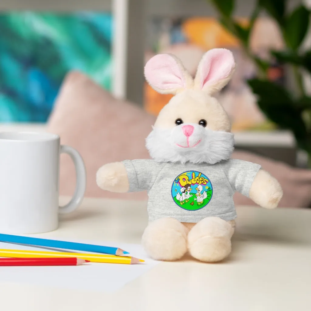 The Duckles™ Merch-Wearing Stuffed Animals with Tee
