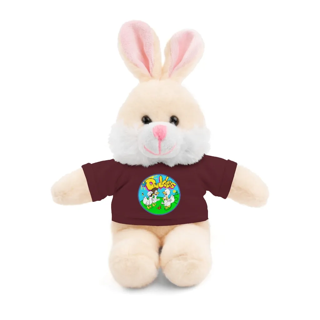 The Duckles™ Merch-Wearing Stuffed Animals with Tee