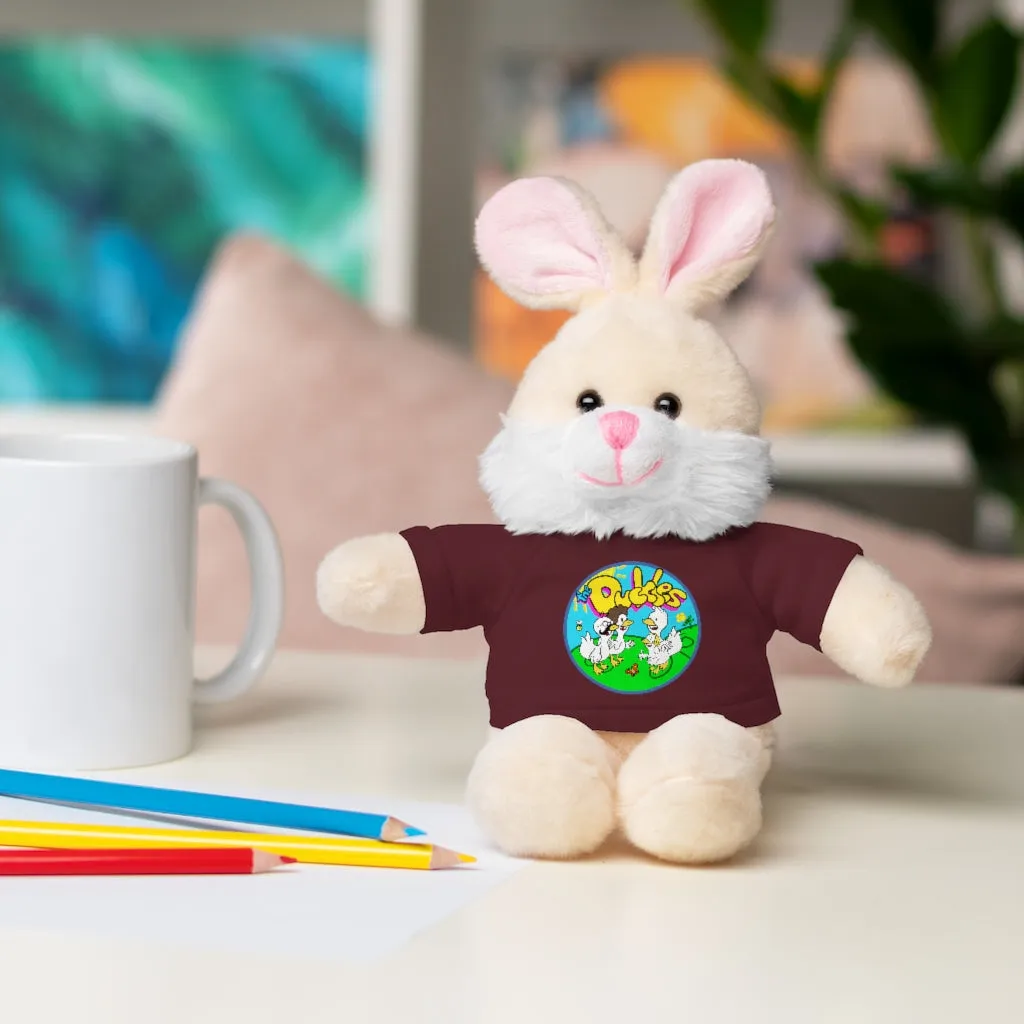 The Duckles™ Merch-Wearing Stuffed Animals with Tee