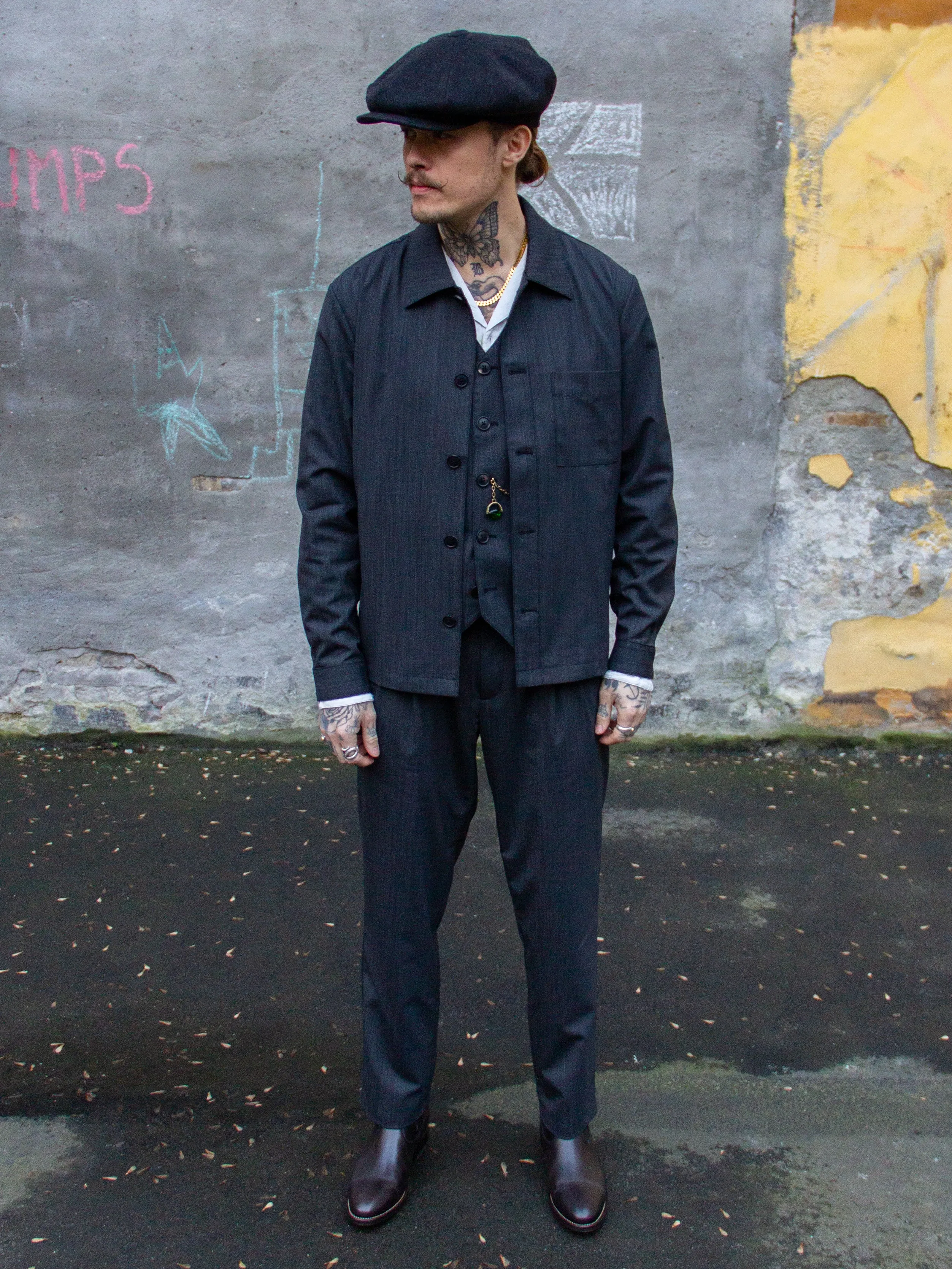 Uncle Bright, Leo, Stripe Grey/ Petrol