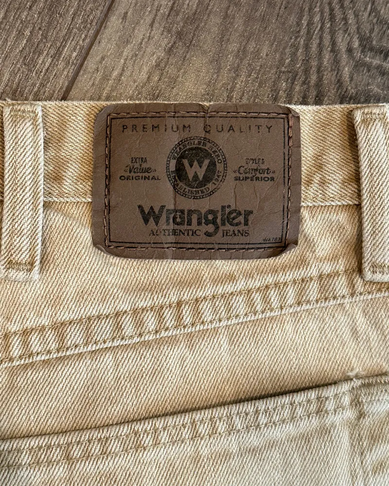 Vintage Wrangler Khaki Straight Fit Jeans - Size 36x30