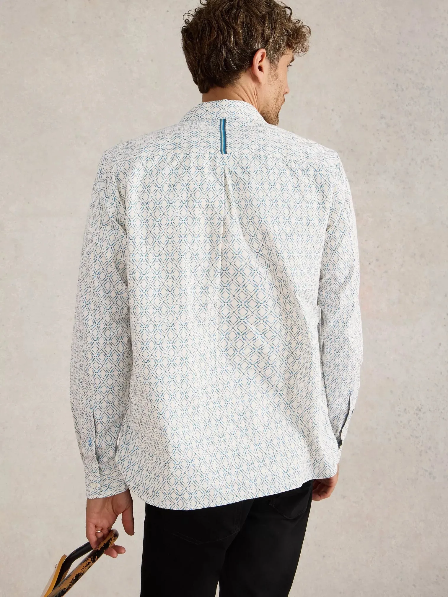 WHITE STUFF - DIAMOND SQUIGGLE PRINT SHIRT