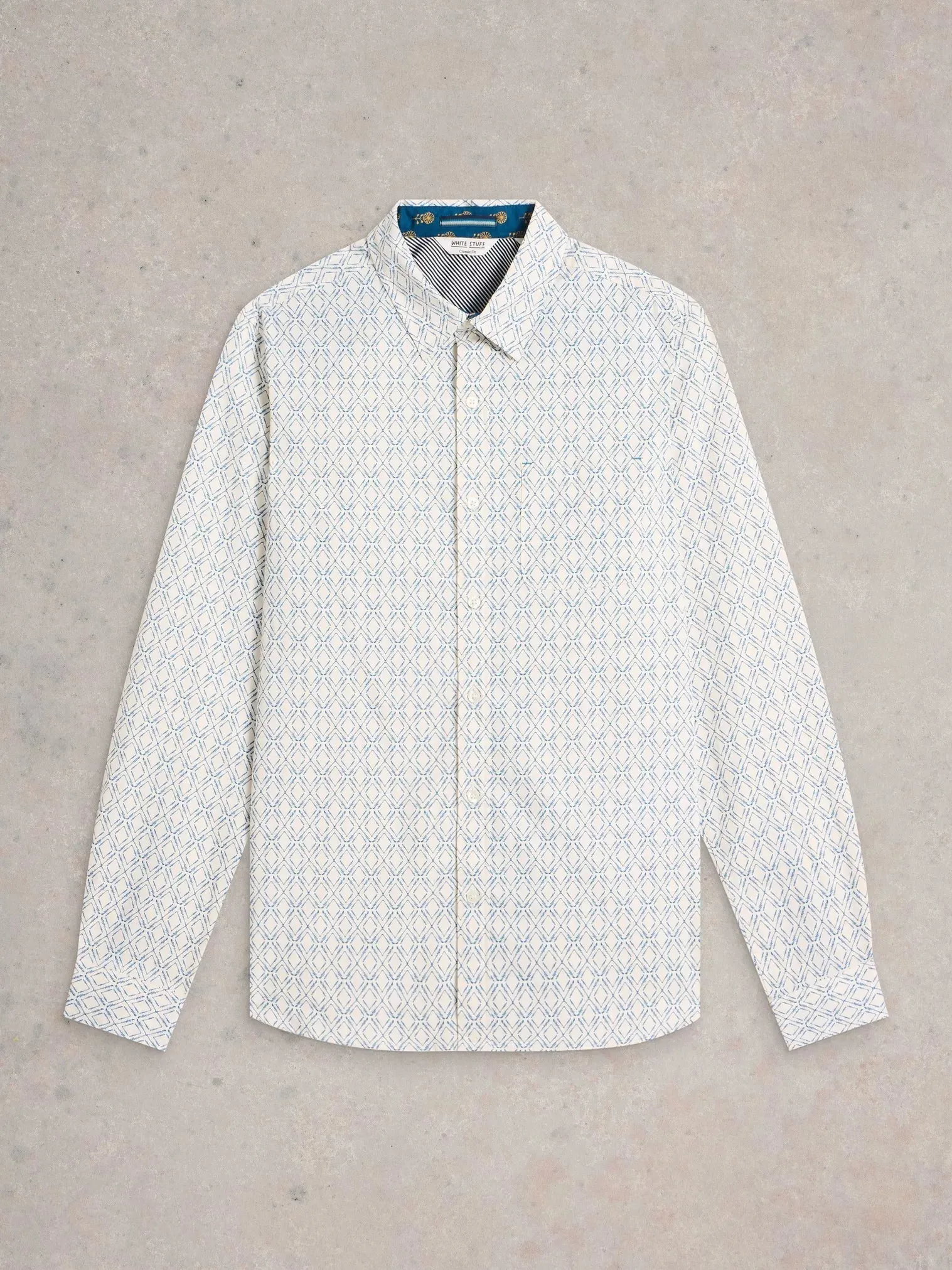 WHITE STUFF - DIAMOND SQUIGGLE PRINT SHIRT
