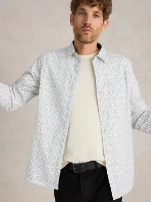 WHITE STUFF - DIAMOND SQUIGGLE PRINT SHIRT