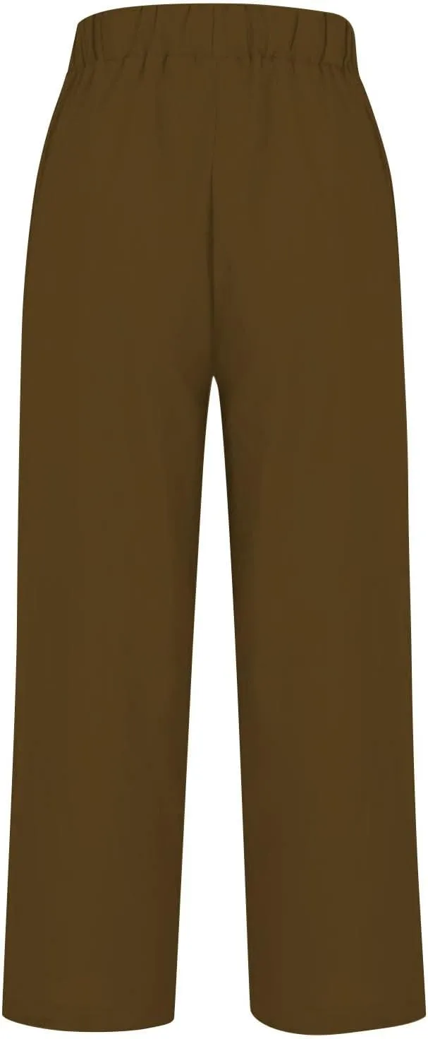 Wide Leg Linen Palazzo Pants for Women Spring Casual Spring Pants for Women Women Linen Wide Pants