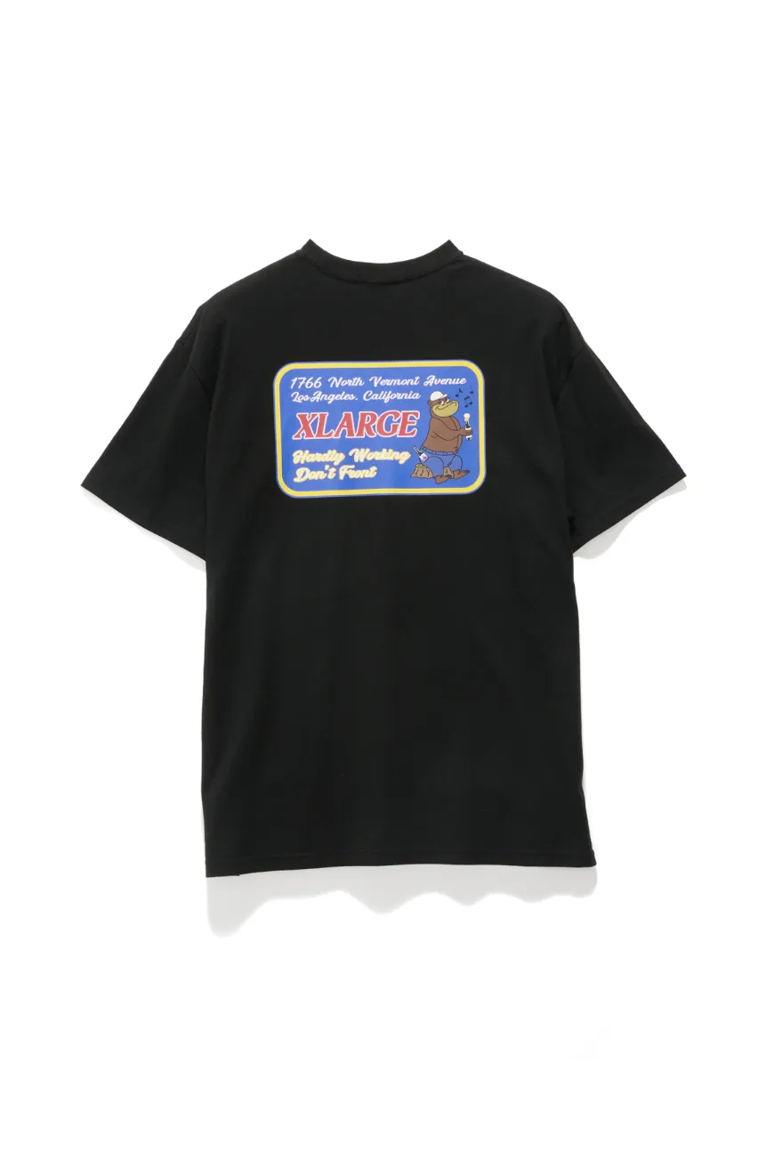 X-LARGE HARDLY WORKING TEE - BLACK