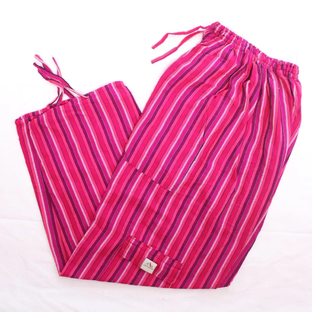 (XL) Pinkish Purple with White Lounge Pants 0152