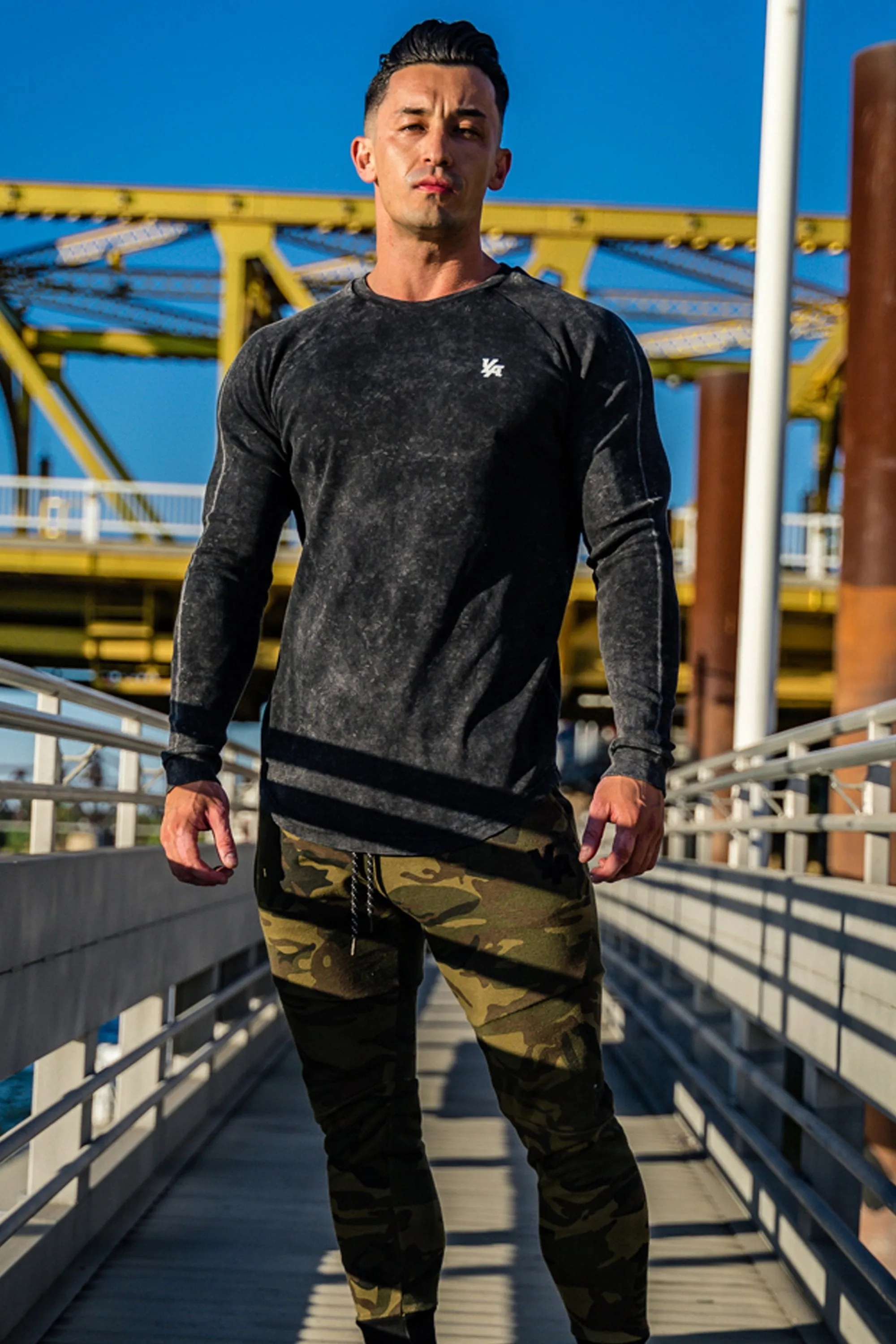 YoungLA Executive Shirts - Ribbed Raglan Long Sleeves 414