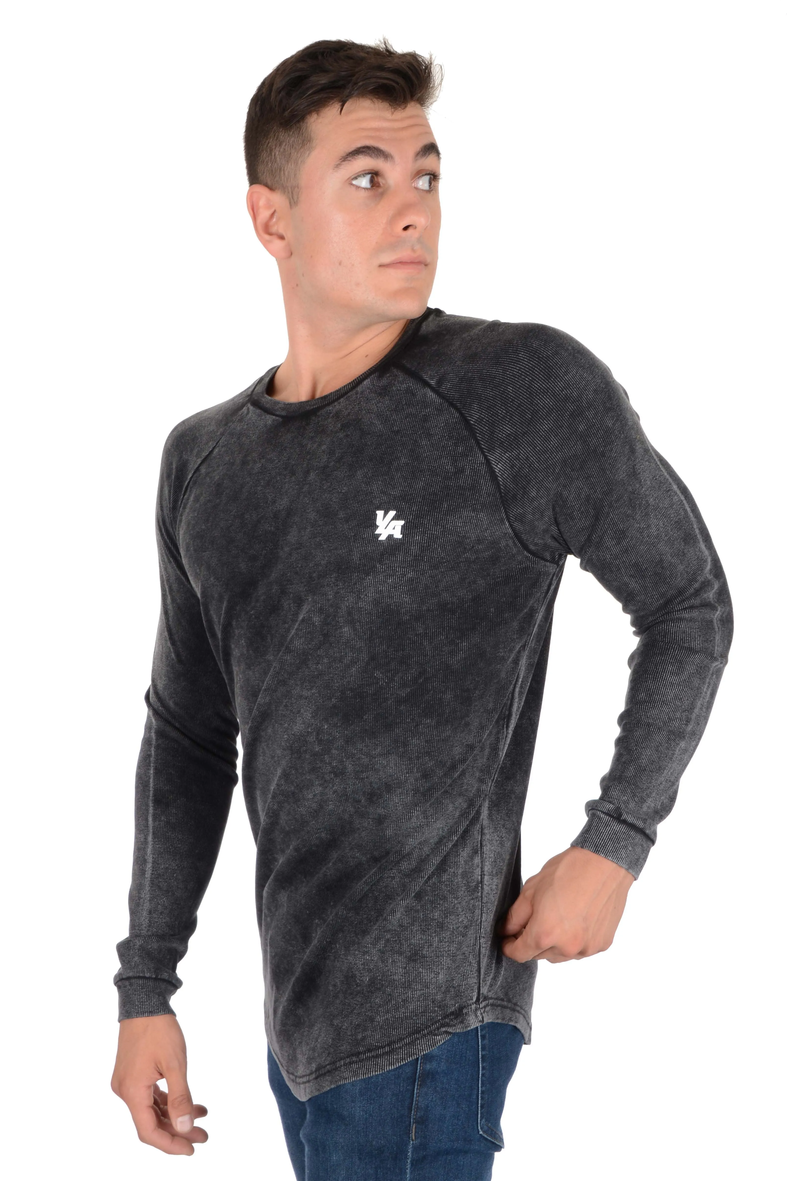 YoungLA Executive Shirts - Ribbed Raglan Long Sleeves 414