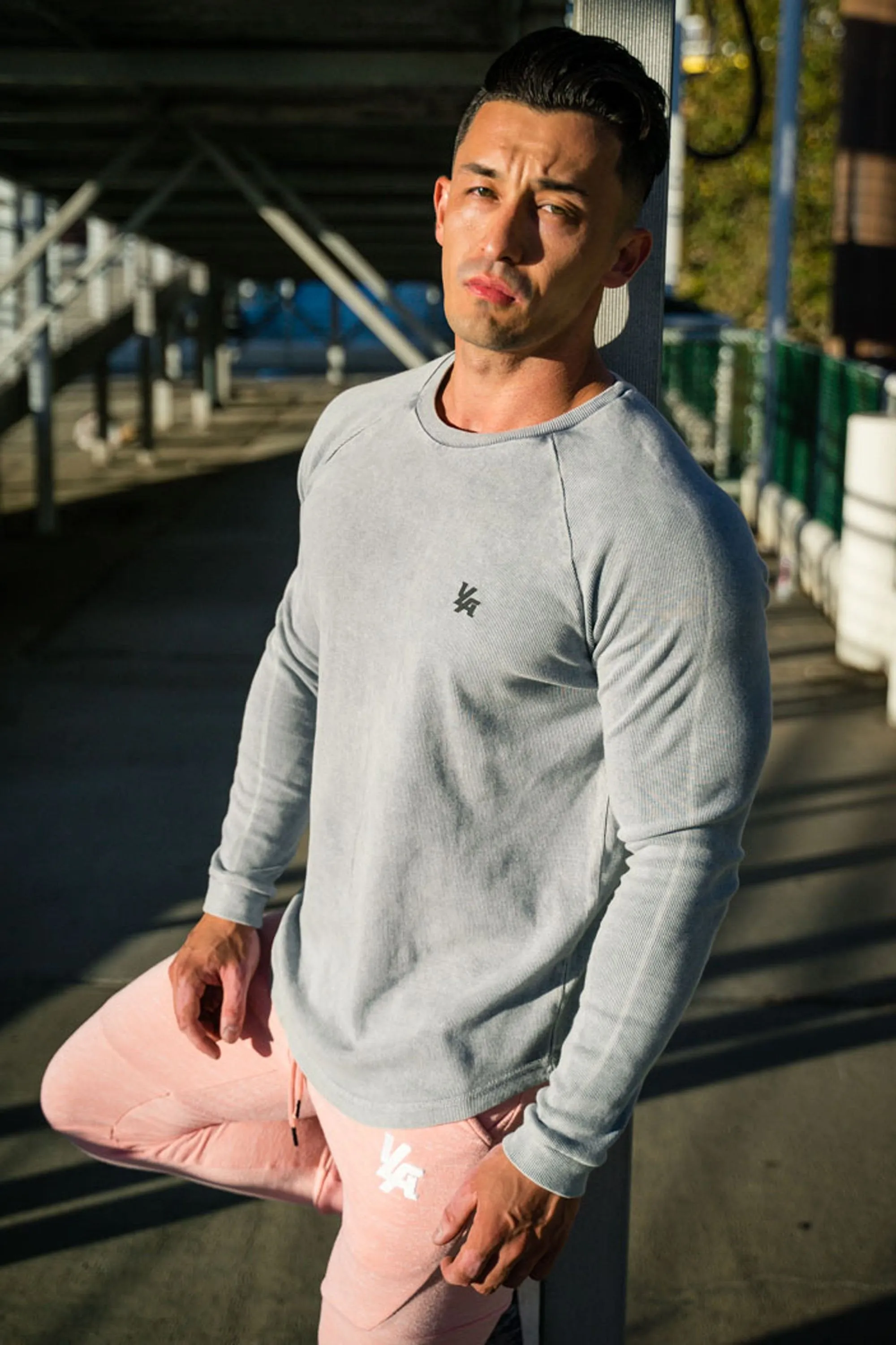 YoungLA Executive Shirts - Ribbed Raglan Long Sleeves 414