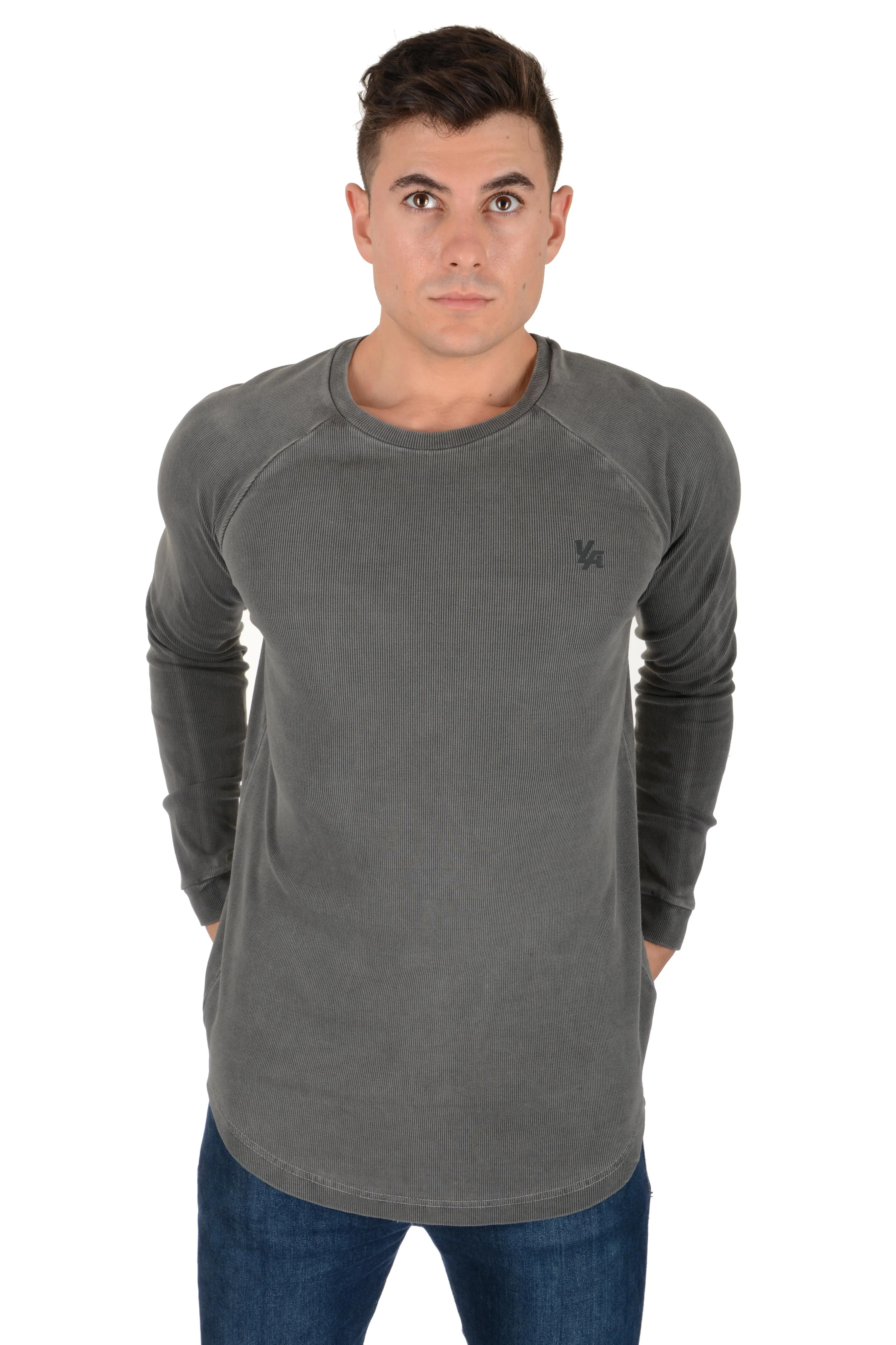 YoungLA Executive Shirts - Ribbed Raglan Long Sleeves 414