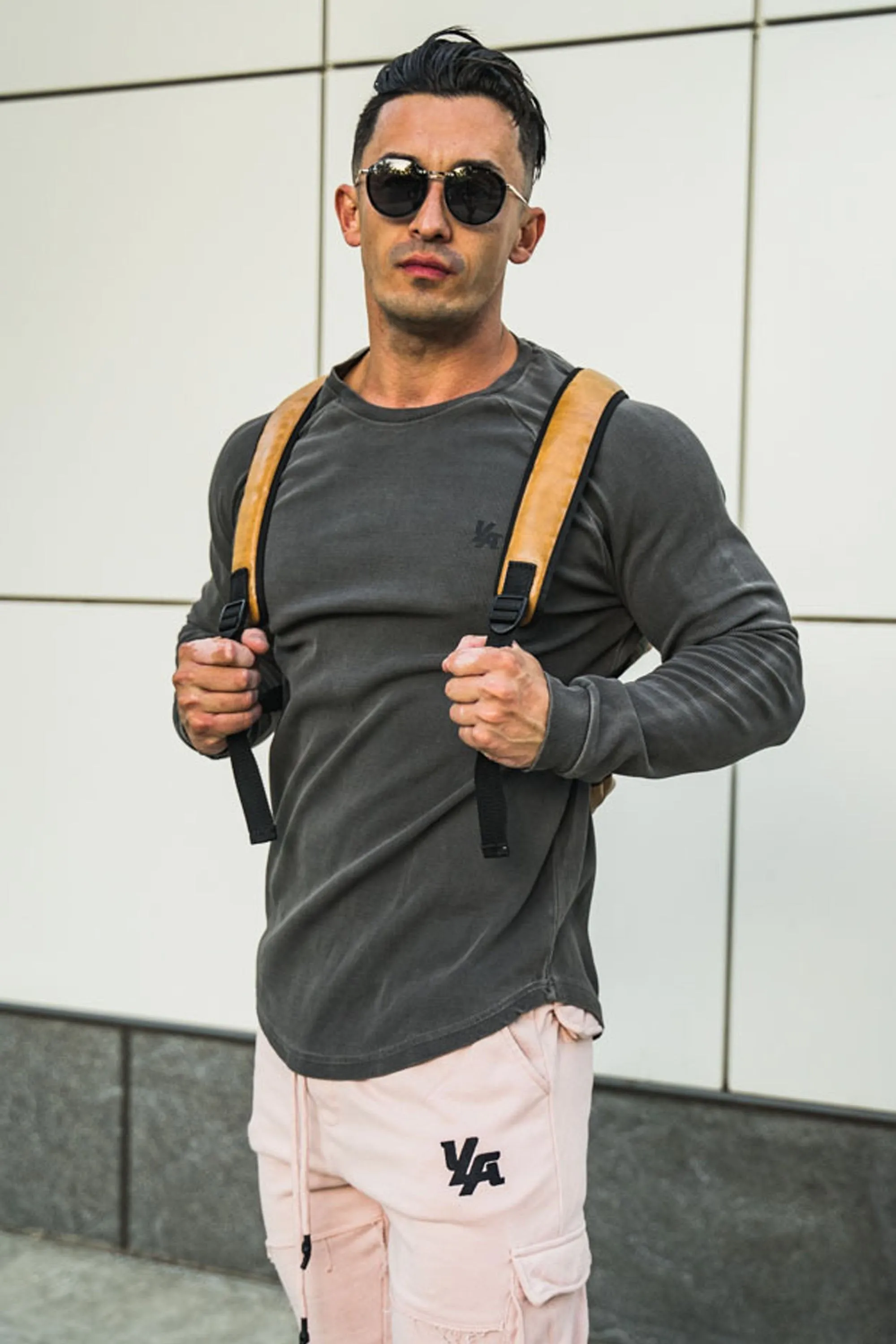YoungLA Executive Shirts - Ribbed Raglan Long Sleeves 414