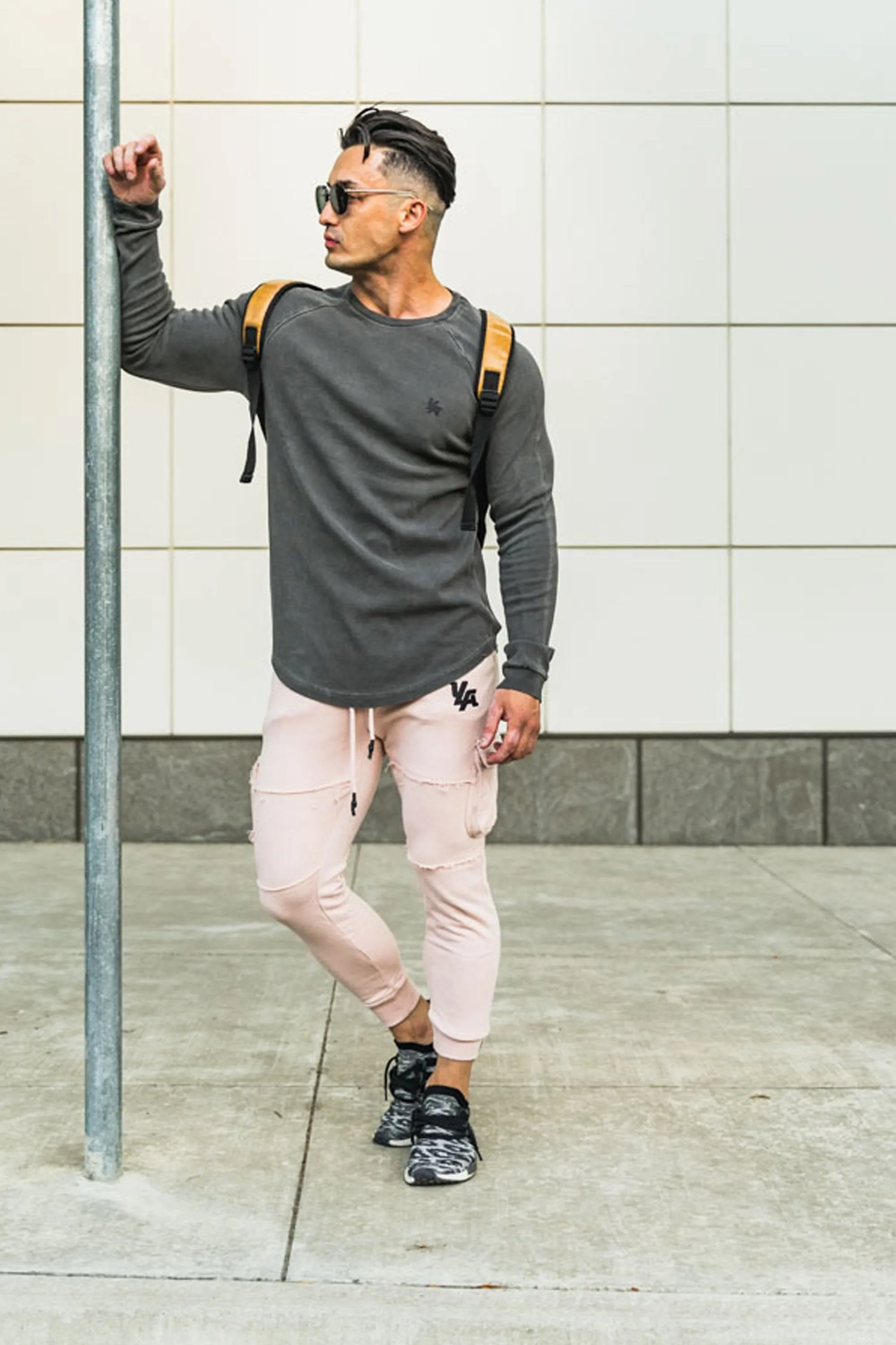 YoungLA Executive Shirts - Ribbed Raglan Long Sleeves 414