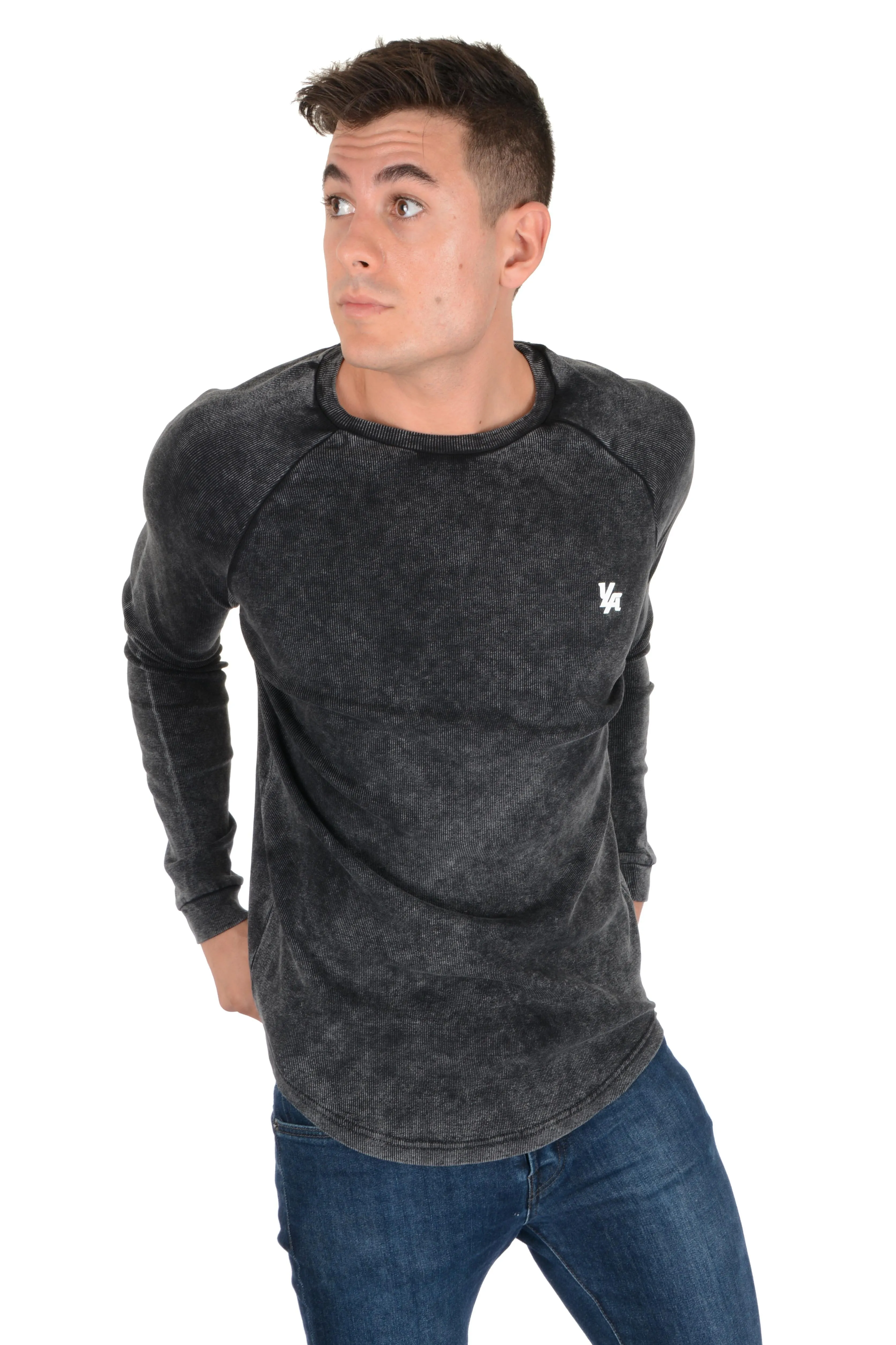 YoungLA Executive Shirts - Ribbed Raglan Long Sleeves 414